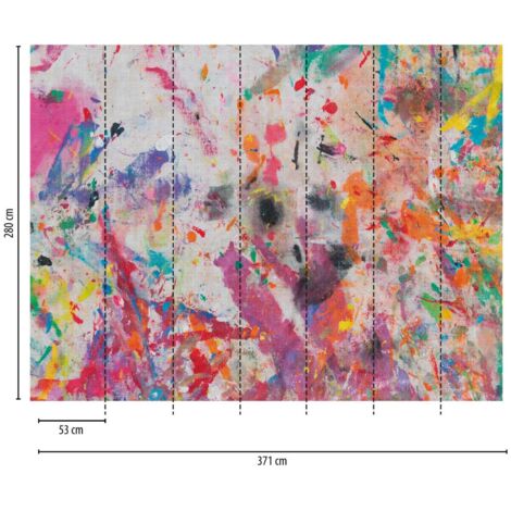A.S. Creation Fototapete Livingwalls The Wall 382521 Ein Motiv pro Rolle 3.71 x 2.80 m Abstrakt Bunt (1/3)
