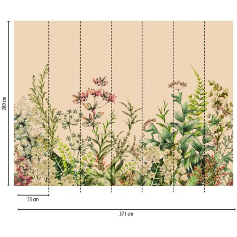 A.S. Creation Fototapete Livingwalls The Wall 382771 Ein Motiv pro Rolle 3.71 x 2.80 m Dschungel Beige (1/3)