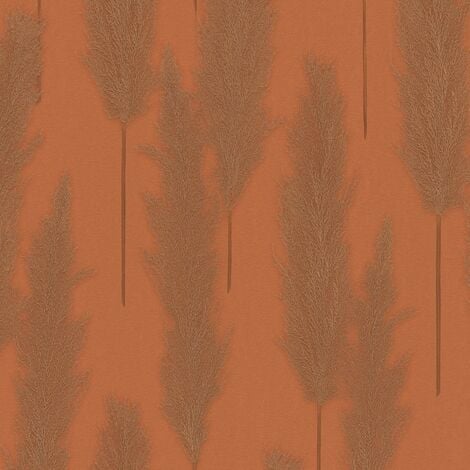 A.S. Création Tapete Pampasgras orange 10.05 m x 0.53 m 64 cm (gerade)  Vlies hoch waschbeständig gut