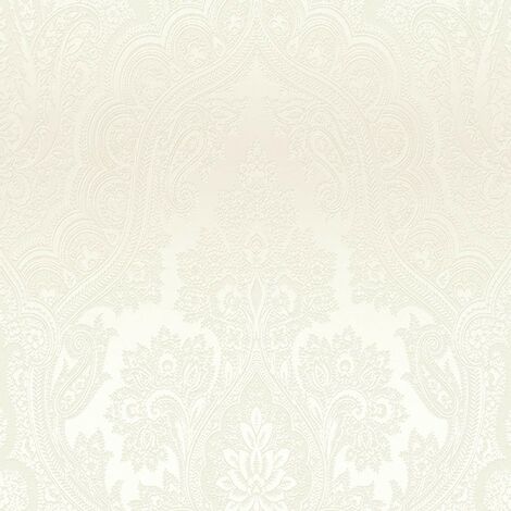 A.S. Création Barocktapete Weiß 10.05 m x 0.53 m 64 cm (gerade) Vlies  scheuerbeständig gut lichtbeständig restlos trocken abziehbar