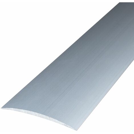 PROVISTON Übergangsprofil Breite:60 mm Höhe:5 mm Länge:1000 mm Metallprofil Bodenprofil Ausgleichsprofil Aluminium eloxiert Silber Selbstklebend 1 Stück