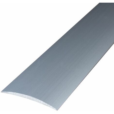 PROVISTON Übergangsprofil Breite:50 mm Höhe:5 mm Länge:1000 mm Metallprofil Bodenprofil Ausgleichsprofil Aluminium eloxiert Silber Selbstklebend 1 Stück
