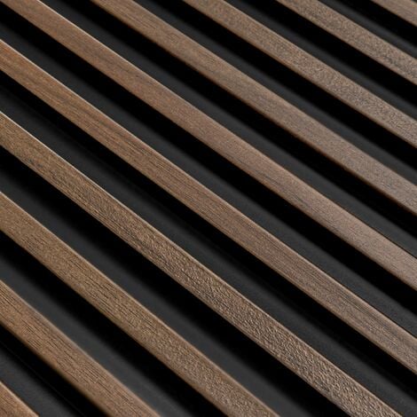 PROVISTON  3D Wandpaneele  Set  Polystyrol  120 x 2700 mm  Eiche Dunkel  Akustikpaneele  7 St.