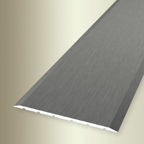 PROVISTON Übergangsprofil Breite: 80 mm Höhe: 0 - 99 mm Länge: 1000 mm Aluminium eloxiert Glatt Edelstahl Fein Geschliffen Selbstklebend