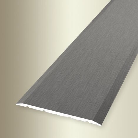 PROVISTON Übergangs- & Ausgleichsprofil Aluminium 60 x 1000 mm Edelstahl Geschliffen Bodenprofil Metallprofil Übergangsschiene