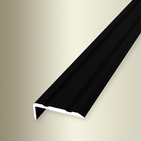 PROVISTON Treppenkanten- & Winkelprofil Aluminium 24.5 x 1000 mm Schwarz Winkelprofil