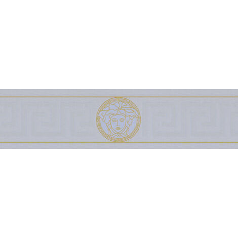 A.S. Creation Versace 3 935225 Vliestapete Borten 0.13 m x 5 m Silber