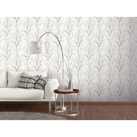 A.S. Creation Blooming  372604  Vliestapete Naturoptik  0.53 m x 10.05 m  Grau (1/5)