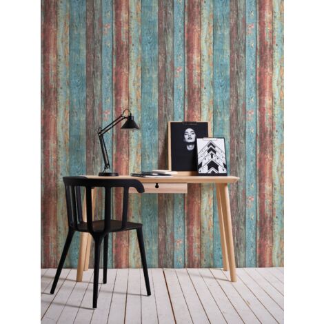 A.S. Creation Elements 307231 Vliestapete Holzoptik 0.53 m x 10.05 m Bunt
