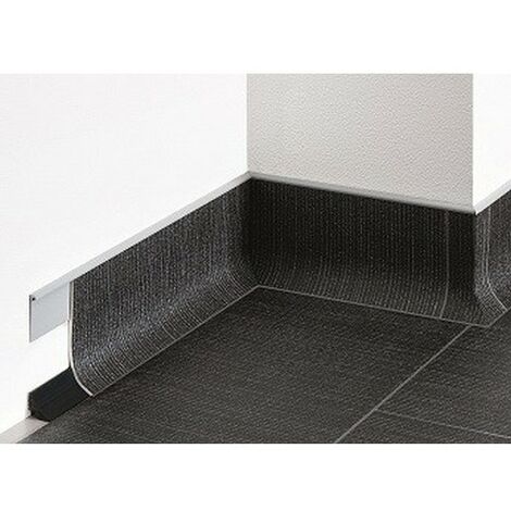 Hohlkehlsockelleiste / Hohlkehle "Pesaro" aus Weich-PVC 25 lfm. -Schwarz 20399-0111