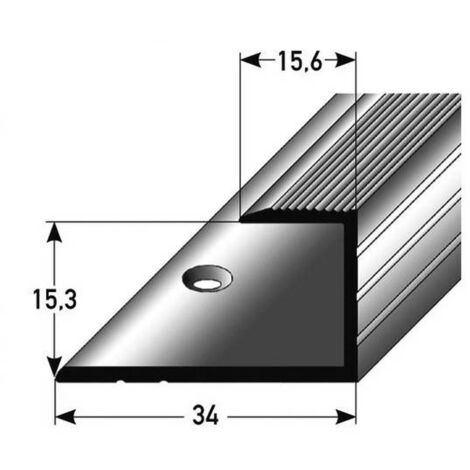 Einschubprofil "Callander" für Parkett, 15,3 mm Einfasshöhe, Aluminium eloxiert, gebohrt-silber-1000