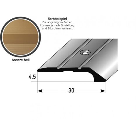 Abschlussprofil / Abschlussleiste "Maryville", 4,5 mm Einfasshöhe, Aluminium eloxiert, gebohrt-bronze hell-1000-gebohrt