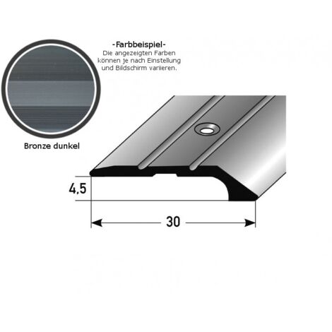 Abschlussprofil / Abschlussleiste "Maryville", 4,5 mm Einfasshöhe, Aluminium eloxiert, gebohrt-bronze dunkel-900-gebohrt