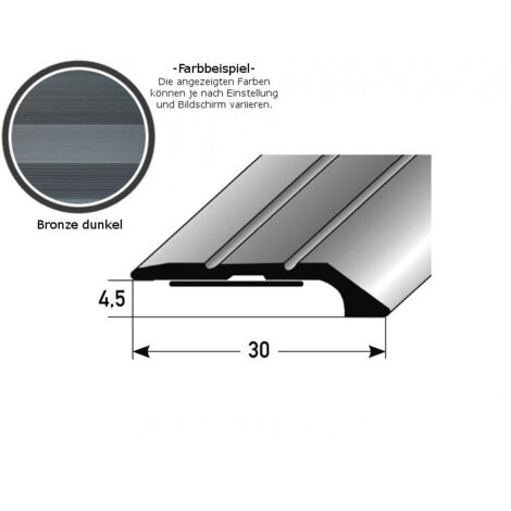 Abschlussprofil / Abschlussleiste "Maryville", 4,5 mm Einfasshöhe, Aluminium eloxiert, gebohrt-bronze dunkel-1000-selbstklebend