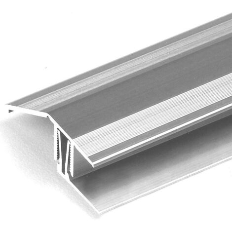 Ausgleichsprofil / Anpassungsprofil für Laminat / Parkett "Bellingham", für Höhe 15 - 24 mm, 50,5 mm breit, 2-teilig, Aluminium eloxiert, gebohrt-Edelstahloptik-900