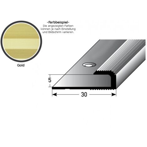 Einschubprofil "Cavan" für Laminat, 5 mm Einfasshöhe, Aluminium eloxiert, gebohrt-goldfarbig-1000