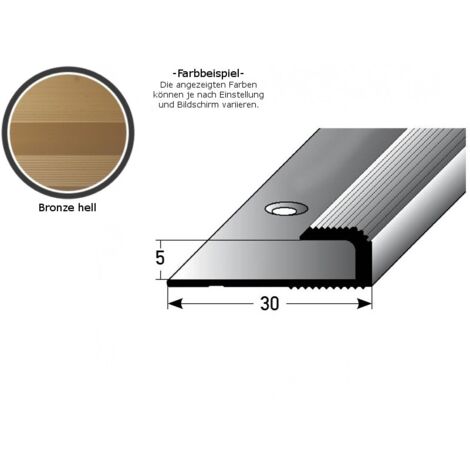 Einschubprofil "Cavan" für Laminat, 5 mm Einfasshöhe, Aluminium eloxiert, gebohrt-bronze hell-900