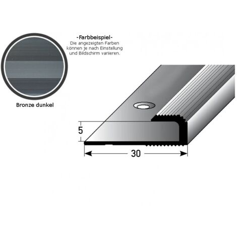 Einschubprofil "Cavan" für Laminat, 5 mm Einfasshöhe, Aluminium eloxiert, gebohrt-bronze dunkel-900