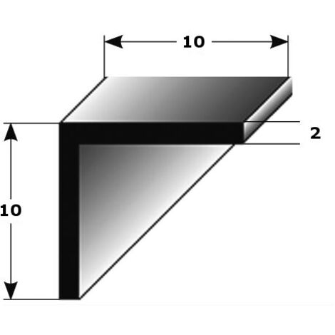 Winkelprofil "Paredes" als Montageprofil / Bauprofil, gleichschenklig, aus Aluminium-2000-10 mm