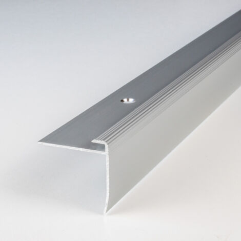 Einschubprofil "Annidale", mit Nase für Böden mit 3 mm Stärke, Aluminium eloxiert, gebohrt-silber-1000