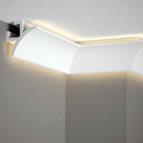 Lichtleiste QL002 (Mardom Decor) - Stuckleiste für indirekte Beleuchtung  (aus hochfestem Polyurethan)
