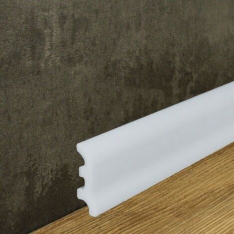 NMC Sockelleiste FL3 WALLSTYL 17 x 55 x 2000 mm Polystyrol Fußleiste Weiß