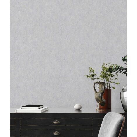 A.S. Creation Premium Wall 2 390362 Vliestapete Einfarbig 10.05 x 0.53 m Grau Wohnzimmer Schlafzimmer Flur Küche Esszimmer Badezimmer Bad Arbeitszimmer Büro Diele