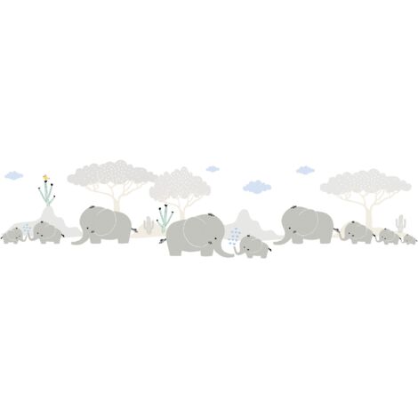 A.S. Creation  Only Borders 11  403747  Papierbordüre  Kinderzimmer  5.00 x 0.155 m  Grau  Tapete