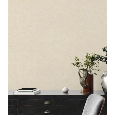 A.S. Creation Premium Wall 2 390353 Vliestapete Einfarbig 10.05 x 0.53 m Creme Wohnzimmer Schlafzimmer Flur Küche Esszimmer Badezimmer Bad Arbeitszimmer Büro Diele