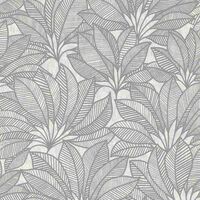 Rasch Selection 542646 Vliestapete Botanisch 10.05 x 0.53 m Beige Grau Wohnzimmer Flur Büro Küche Wohnräume