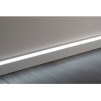 Sockelleiste NMC IL11 WALLSTYL Noel Marquet Zierleiste Stuckleiste für Indirekte Beleuchtung inkl. Licht-Diffusor Modernes Design grau 2 m