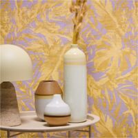 A.S. Creation Vliestapete 10.05 x 0.53 m Livingwalls Dschungel Tapete Lila 790633 Palmen CosmoLiving by Cosmopolitan