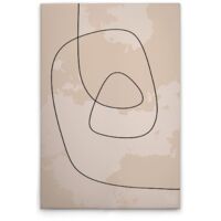 Leinwandbild Minimalistisch Skandinavisch M1-No.51563 - Kunstdruck auf Leinwand in Beige Schwarz - Wandbild 30 x 45 cm