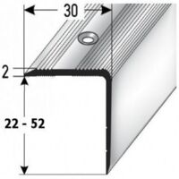 PROVISTON Treppenkanten- & Winkelprofil Aluminium 30 x 52 x 1000 mm Bronze Hell Winkel