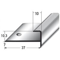 PROVISTON Einfass- & Abschlussprofil Aluminium 37 x 10.3 x 1000 mm Bronze Dunkel Einschubprofil Abschlussleiste Bodenprofil