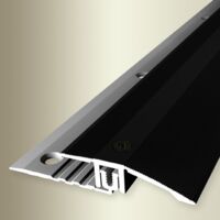PROVISTON Übergangs- & Ausgleichsprofil Aluminium 44 x 1000 mm Schwarz Bodenprofil Metallprofil Übergangsschiene