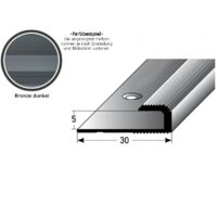 Einschubprofil "Cavan" für Laminat, 5 mm Einfasshöhe, Aluminium eloxiert, gebohrt-bronze dunkel-1000