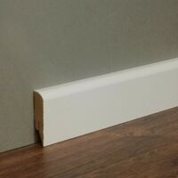 Fuß- u Sockelleisten /"Bremen/" Echtholzfurnier - 19.38.24 - Kempas lackiert