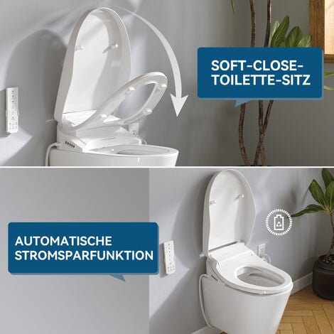 Smart Bidet Sitz Dusch WC Bidet Aufsatz Toilettensitz Elektrisch Gewärmter Sitz
