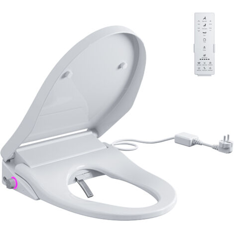 Intelligenter Smart Toilettensitz WC Bidet mit Mehrere Duschmodi, Dusch WC Sitz, Beheizter Toilettensitz, Geruchsneutralisation, Warmlufttrocknung