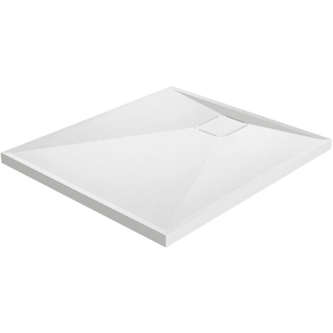 Acryl Duschwanne Weiß 90x80cm Rechteckig Duschtasse Set ohne Ablassschraube - 3 Größen - 90x80cm oder 100x80cm oder 120x80cm (1/5)
