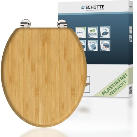 SCHÜTTE WC-Sitz aus Bambus Holz Toilettendeckel Klodeckel 81001