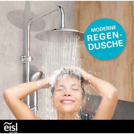 Überkopfbrause-Set, Chrom, zum Kleben