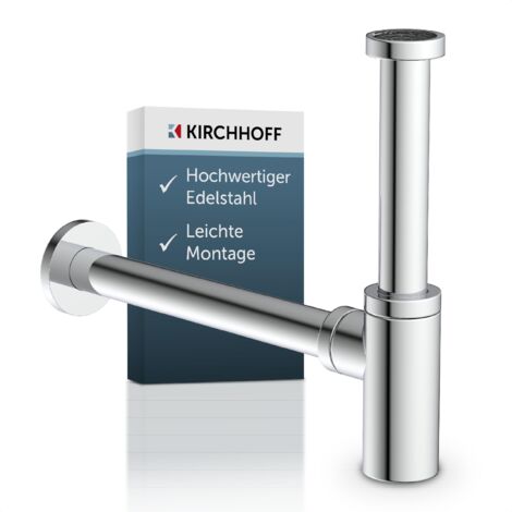 KIRCHHOFF DS-5WK Flaschensiphon, Chrom, 1 1/4 x 32 mm