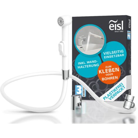 EISL Waschbeckenbrause Bidet-Handbrause Bad Waschküche Waschbeckendusche Set mit Schlauch Adapter Toilettenbrause Hundebrause Mit Halterung Antikalk DX25W-A