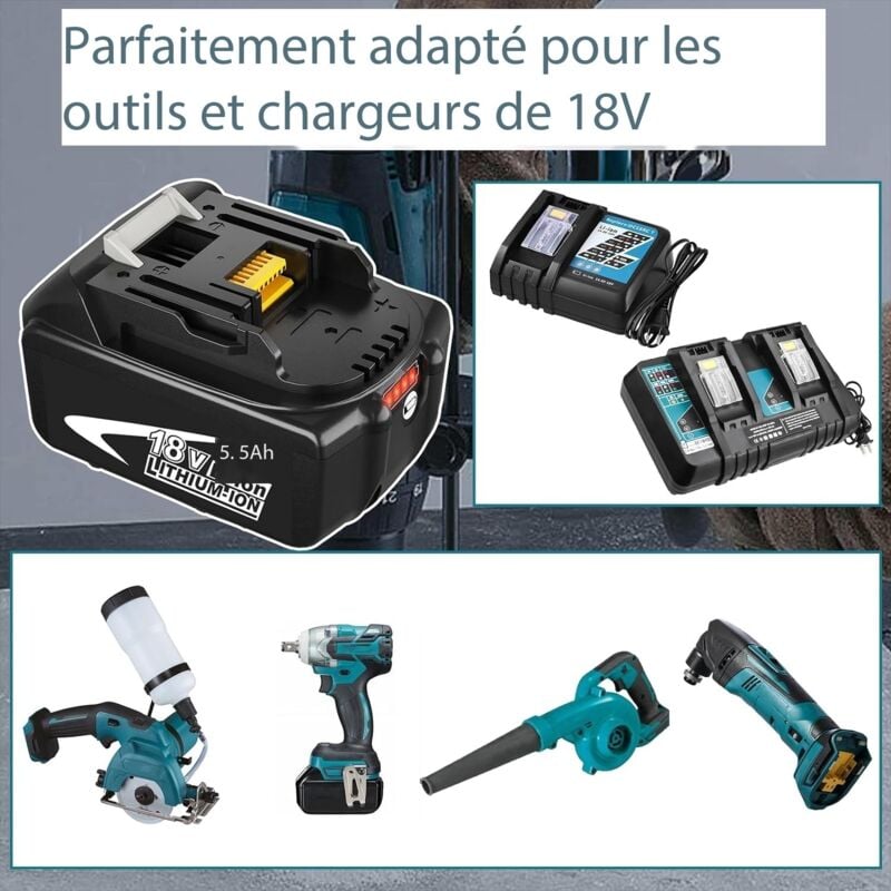 Energup 2X 14,4V 5,0Ah Batterie pour Makita 14.4V Batterie BL1430