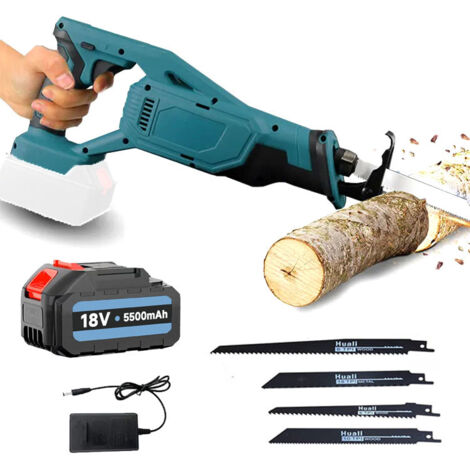 JUSTOOL Scie Sabre Sans Fil 21V Scie Egoîne Electrique Sans Fil Avec 2 Batteries 2000 Ah Scie