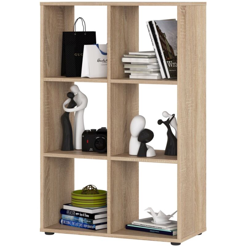 Akord Libreria Moderna QUAD Libreria Scaffale Librerie Soggiorno Design  classico Facile da montare Costruzione robusta Per casa e ufficio Colore:  Rovere Sonoma