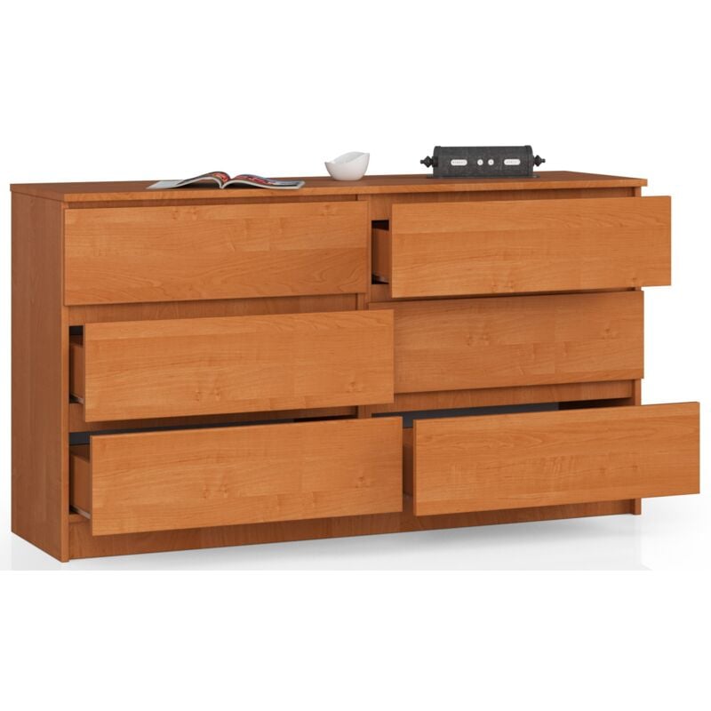 AKORD Cassettiera K 140 cm 8 (2 x 4) Cassetti Moderna Mobiletto per  Soggiorno Sala da Pranzo Camera da Letto Armadio Cameretta 138 x 99 x 40 cm  Peso 72kg Wenge / Rovere di Sonoma