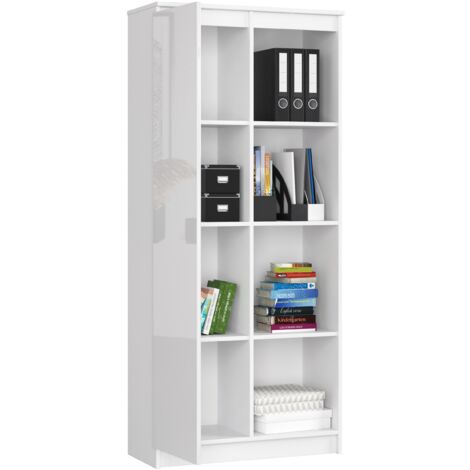 AKORD Libreria per ufficio CLP 80cm 4 Ripiani esterni 1 Anta